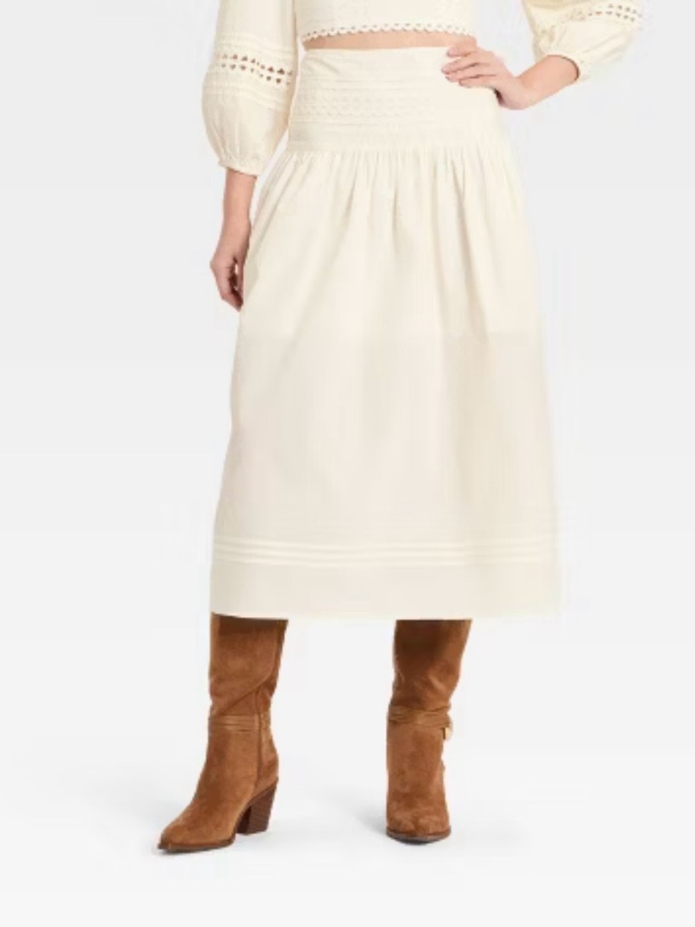 a new day Cotton Midi Skirt Large